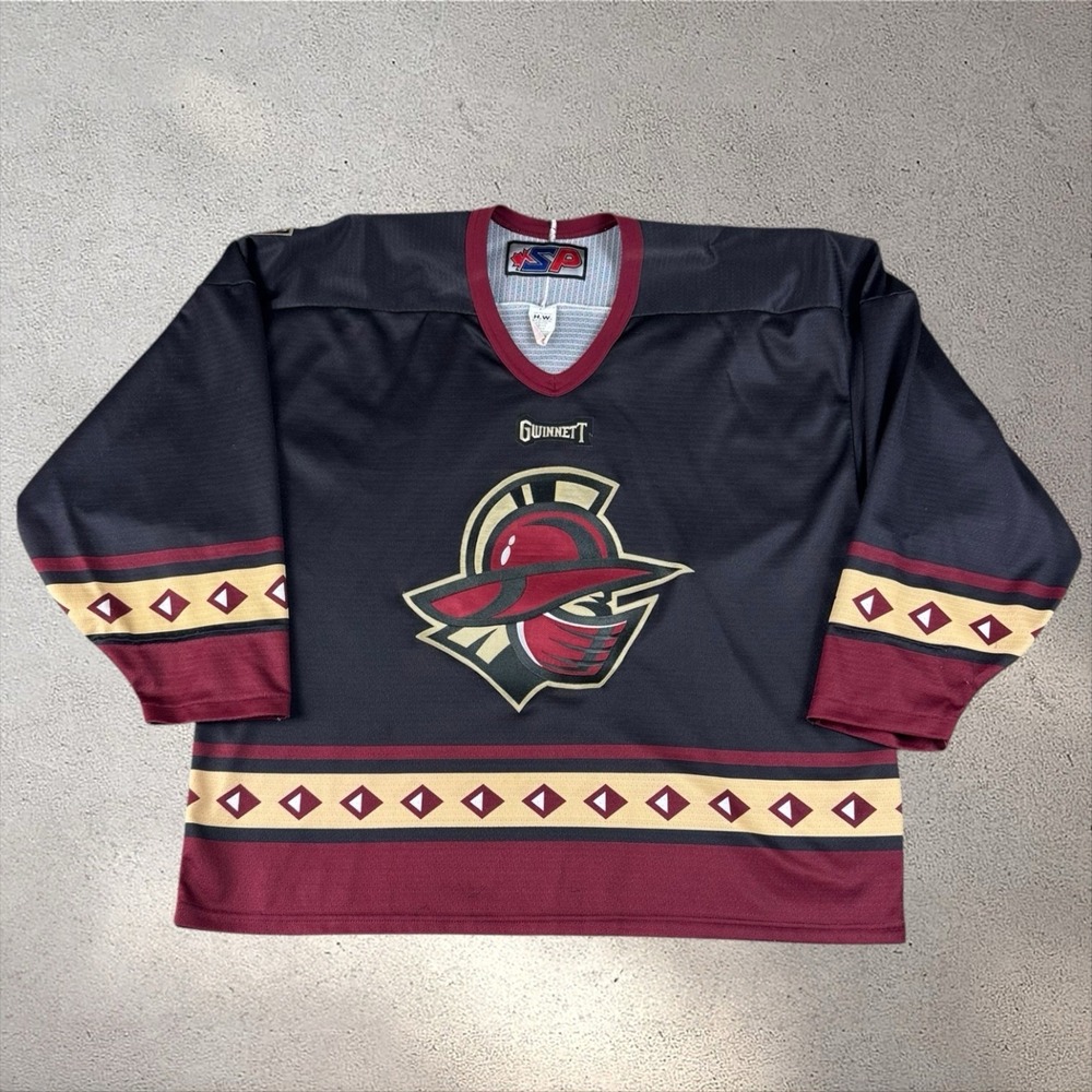 Authentic SP‎ Gwinnett Gladiators Stitched Hockey Jersey Adult 2XL ECHL